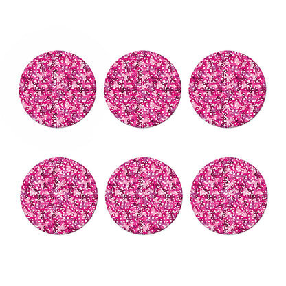 Breast Cancer Awareness Symbol Print Coaster Set