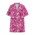 Breast Cancer Awareness Symbol Print Cotton Hawaiian Shirt