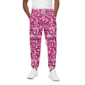 Breast Cancer Awareness Symbol Print Cotton Sweatpants