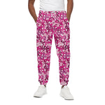 Breast Cancer Awareness Symbol Print Cotton Pants