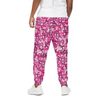 Breast Cancer Awareness Symbol Print Cotton Pants