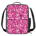 Breast Cancer Awareness Symbol Print Crossbody Lunch Bag