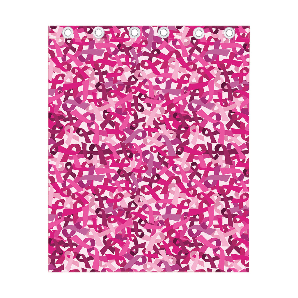 Breast Cancer Awareness Symbol Print Curtain