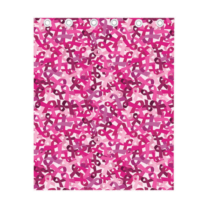 Breast Cancer Awareness Symbol Print Curtain