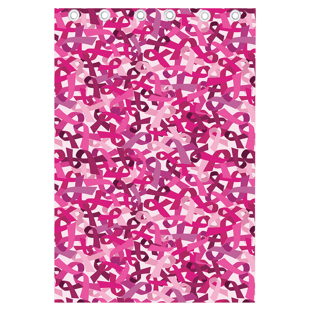 Breast Cancer Awareness Symbol Print Curtain