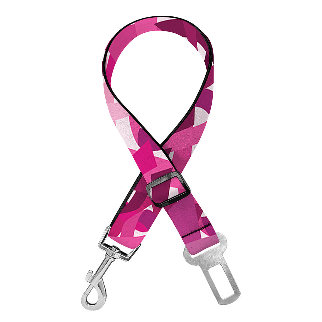 Breast Cancer Awareness Symbol Print Dog Seat Belt