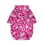 Breast Cancer Awareness Symbol Print Dog Zip Up Hoodie