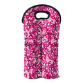 Breast Cancer Awareness Symbol Print Double Neoprene Wine Tote