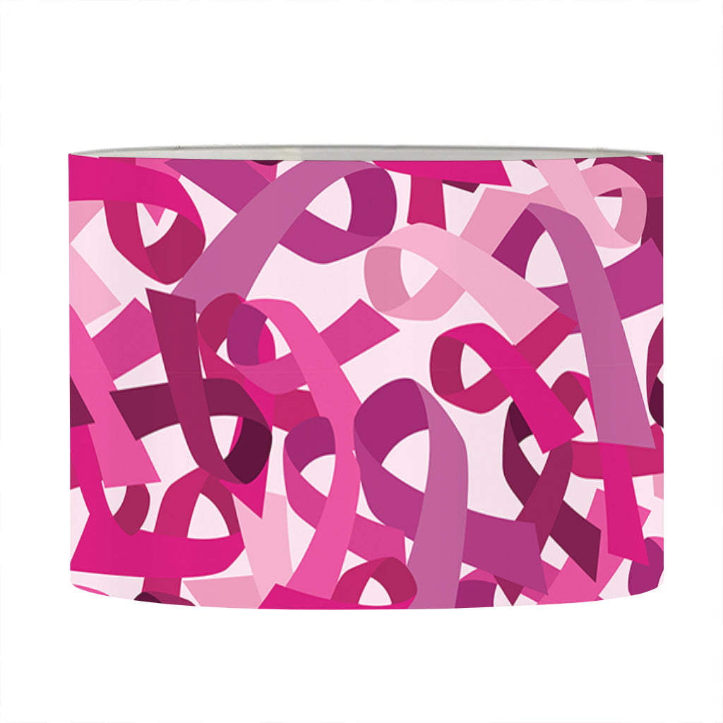 Breast Cancer Awareness Symbol Print Drum Lamp Shade