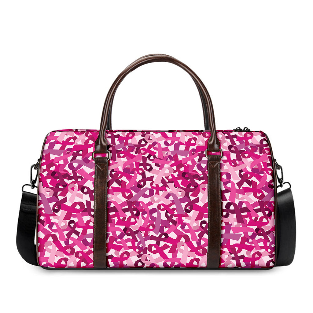 Breast Cancer Awareness Symbol Print Duffle Bag