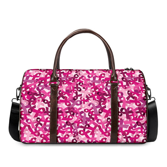 Breast Cancer Awareness Symbol Print Duffle Bag