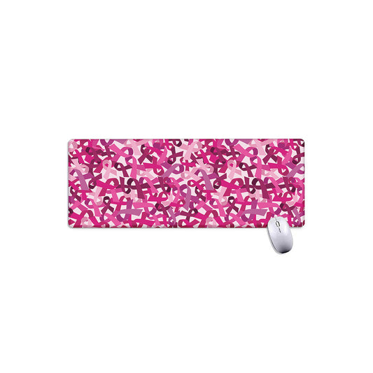 Breast Cancer Awareness Symbol Print Extended Mouse Pad