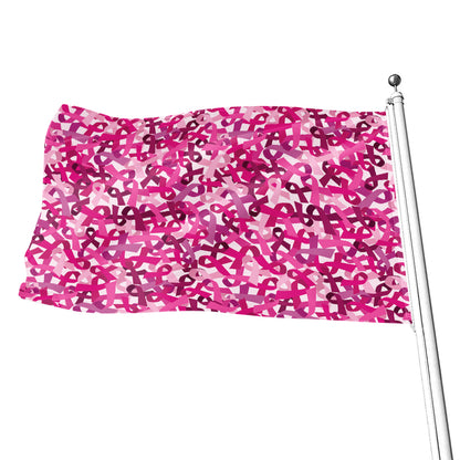 Breast Cancer Awareness Symbol Print Flag