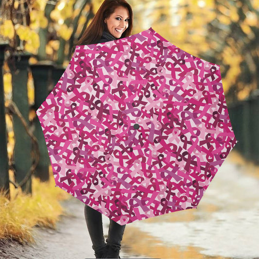 Breast Cancer Awareness Symbol Print Foldable Umbrella
