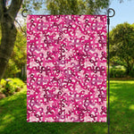 Breast Cancer Awareness Symbol Print Garden Flag