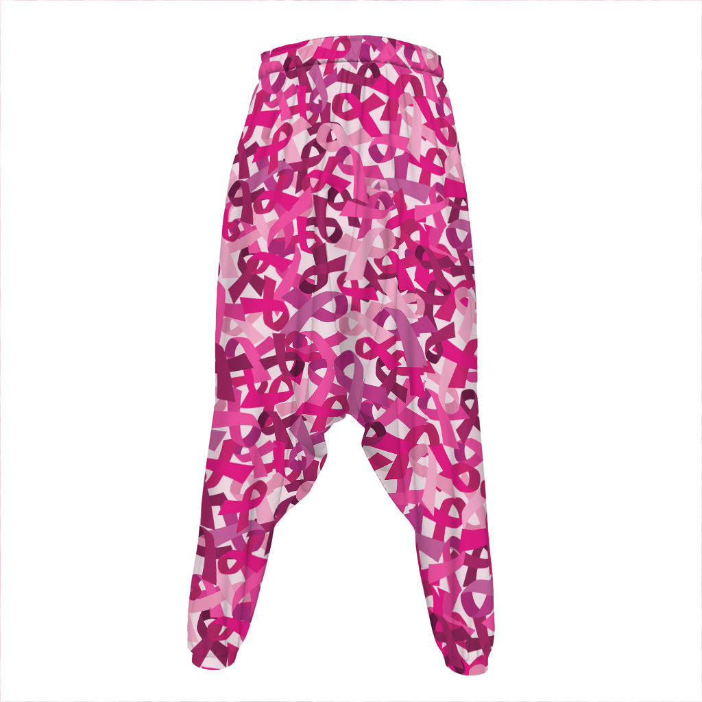 Breast Cancer Awareness Symbol Print Hammer Pants