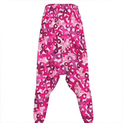 Breast Cancer Awareness Symbol Print Hammer Pants