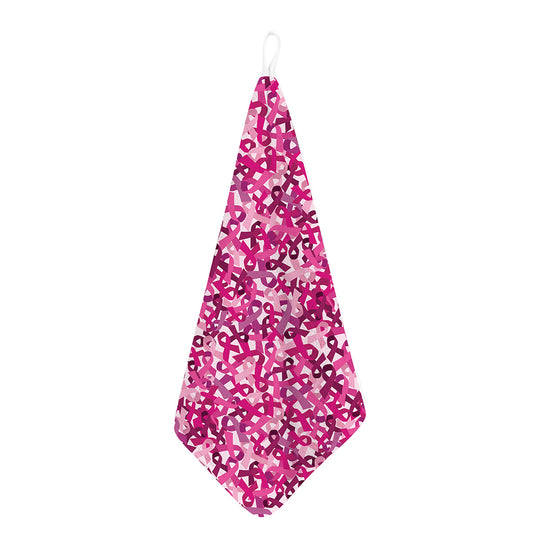 Breast Cancer Awareness Symbol Print Hand Towel