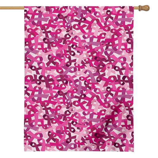 Breast Cancer Awareness Symbol Print House Flag
