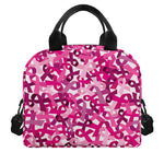 Breast Cancer Awareness Symbol Print Insulated Lunch Bag