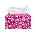 Breast Cancer Awareness Symbol Print Leather Tissue Box Cover