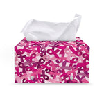 Breast Cancer Awareness Symbol Print Leather Tissue Box Cover