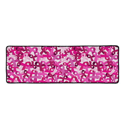 Breast Cancer Awareness Symbol Print Long Kitchen Mat