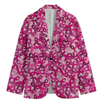 Breast Cancer Awareness Symbol Print Men's Blazer