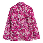 Breast Cancer Awareness Symbol Print Men's Blazer