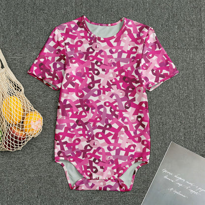 Breast Cancer Awareness Symbol Print Men's Bodysuit