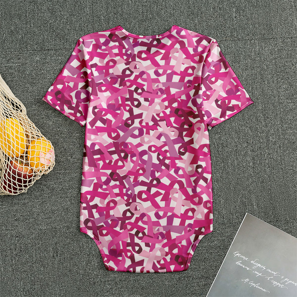 Breast Cancer Awareness Symbol Print Men's Bodysuit