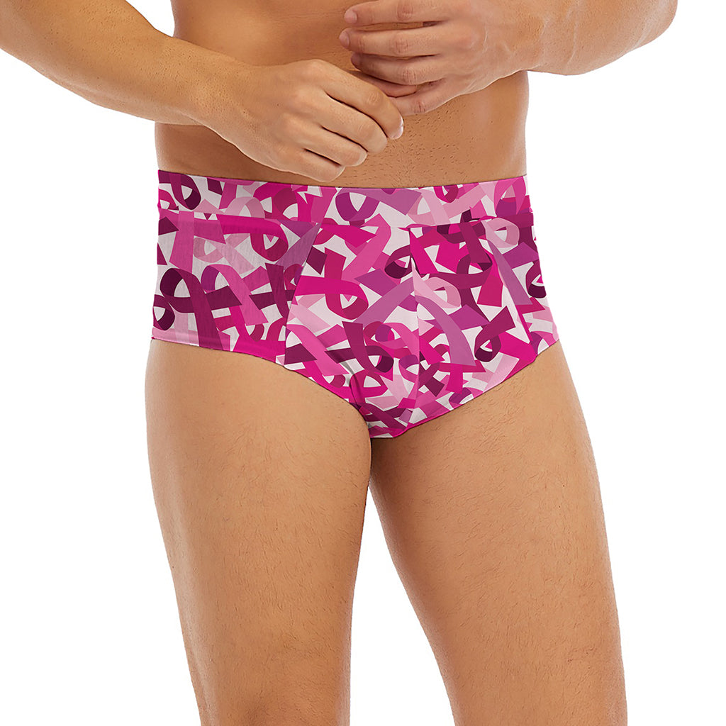 Breast Cancer Awareness Symbol Print Men's Briefs