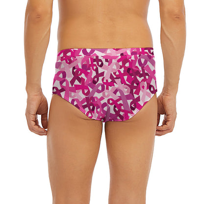 Breast Cancer Awareness Symbol Print Men's Briefs