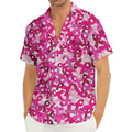 Breast Cancer Awareness Symbol Print Men's Deep V-Neck Shirt