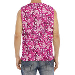 Breast Cancer Awareness Symbol Print Men's Fitness Tank Top