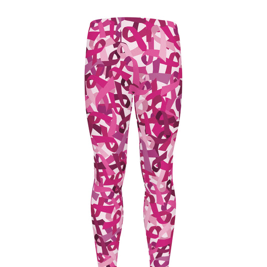 Breast Cancer Awareness Symbol Print Men's leggings