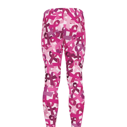 Breast Cancer Awareness Symbol Print Men's leggings