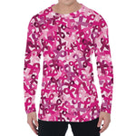 Breast Cancer Awareness Symbol Print Men's Long Sleeve T-Shirt