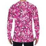 Breast Cancer Awareness Symbol Print Men's Long Sleeve T-Shirt