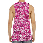 Breast Cancer Awareness Symbol Print Men's Muscle Tank Top