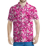 Breast Cancer Awareness Symbol Print Men's Polo Shirt
