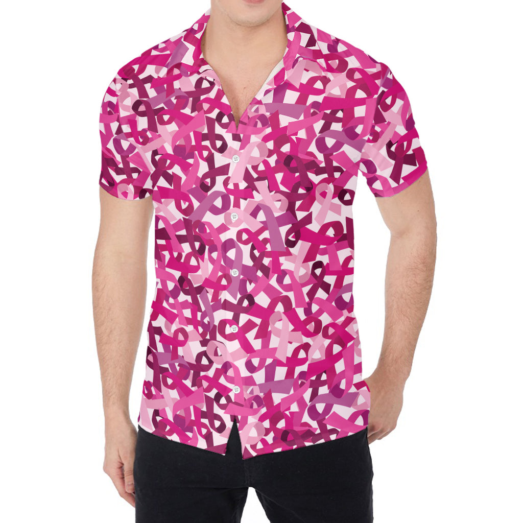 Breast Cancer Awareness Symbol Print Men's Shirt