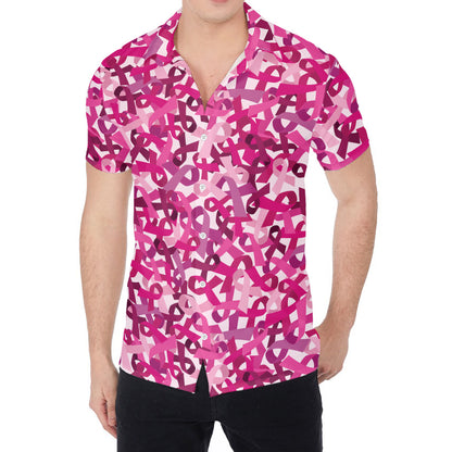 Breast Cancer Awareness Symbol Print Men's Shirt