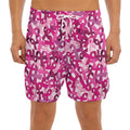 Breast Cancer Awareness Symbol Print Men's Split Running Shorts