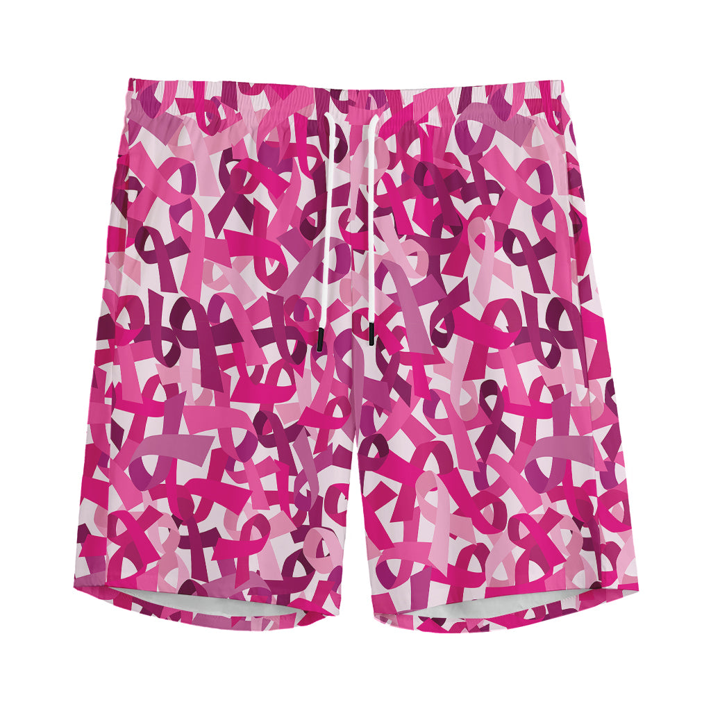 Breast Cancer Awareness Symbol Print Men's Sports Shorts