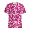 Breast Cancer Awareness Symbol Print Men's Athletic T-Shirt