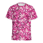 Breast Cancer Awareness Symbol Print Men's Sports T-Shirt