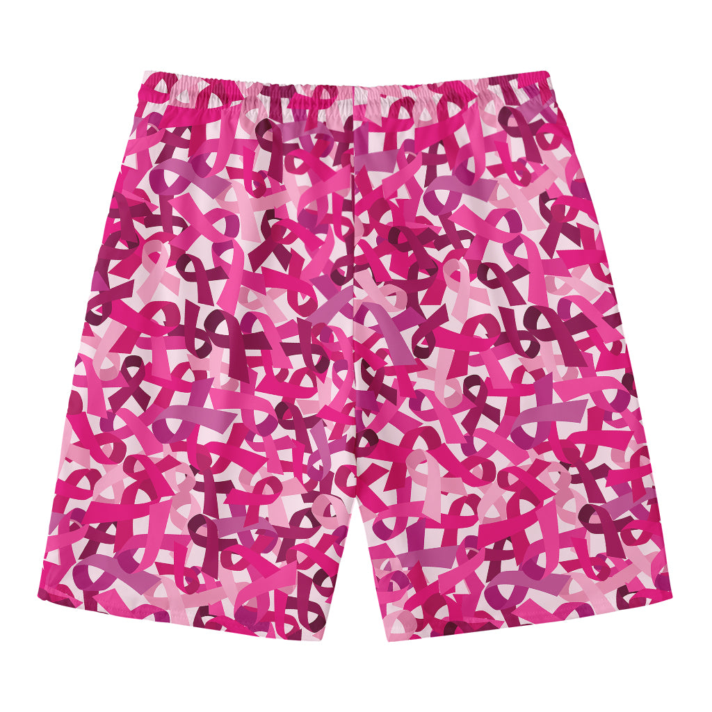 Breast Cancer Awareness Symbol Print Men's Swim Trunks