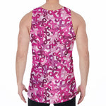 Breast Cancer Awareness Symbol Print Men's Velvet Tank Top