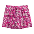Breast Cancer Awareness Symbol Print Mesh Shorts